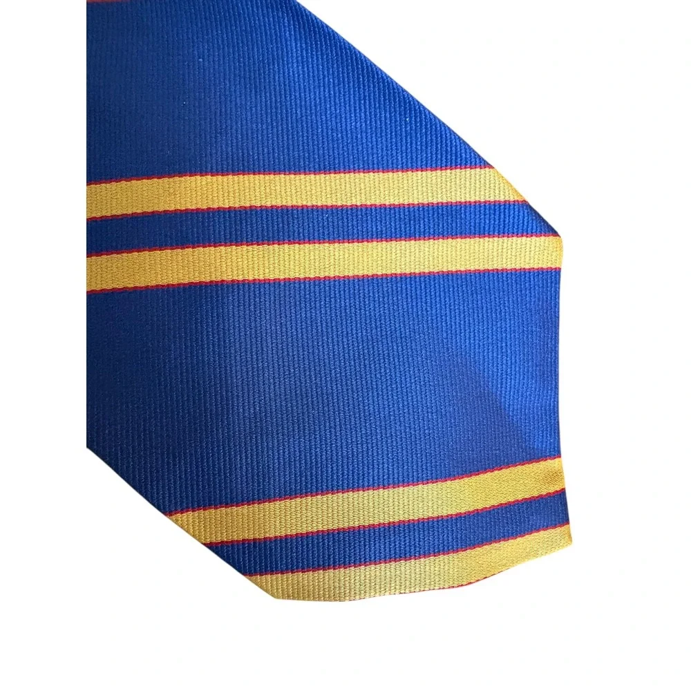 Designer Collection‎ Regal Men's Blue Gold Stripe Silk Tie 54x4